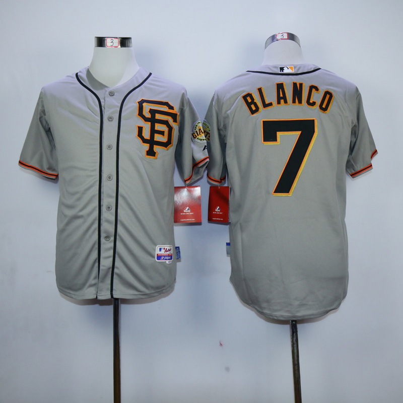 Men San Francisco Giants #7 Blanco Grey MLB Jerseys